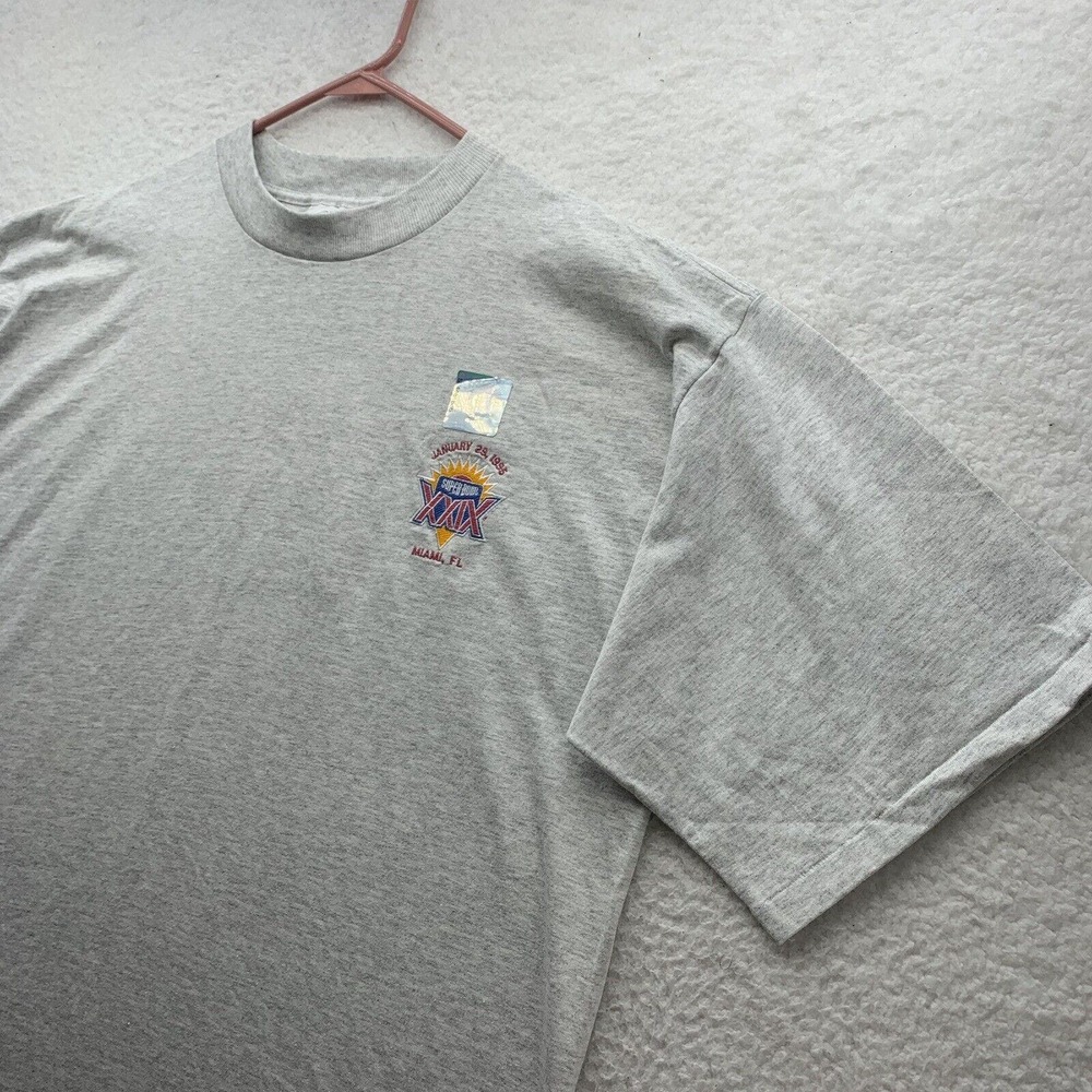 Antigua Sport Superbowl 29 XXIX T-Shirt Mens XL X-Large 1995 Miami USA Made NWOT - Picture 2 of 13